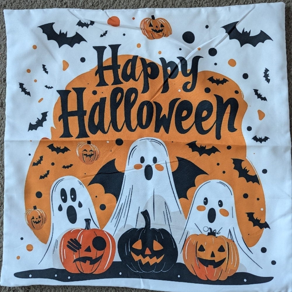 Halloween Ghost Pillow Covers Set Of 4 - Picture 3 of 6